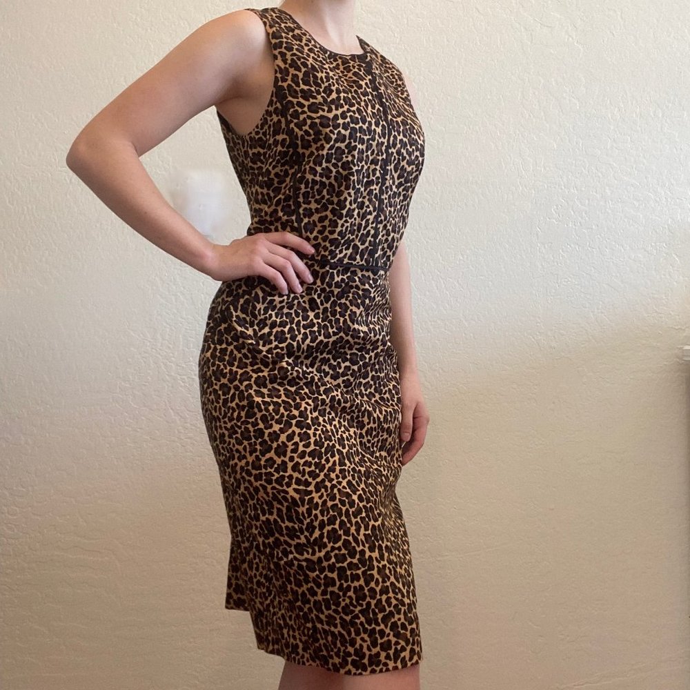 J crew Leopard Print Sheath Dress